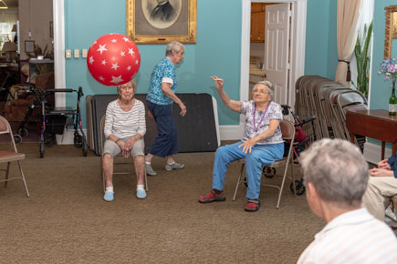 residents exercising