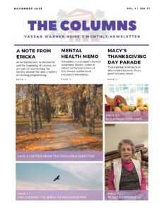 Cover page VWH November 2023 Columns Newsletter